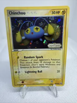 Pokemon Chinchou Reverse Holo Legend Maker 50/92 NM - Image 1