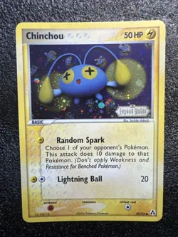 Pokemon Chinchou Reverse Holo Legend Maker 50/92 NM - Image 3