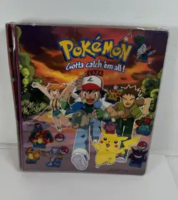 VTG 1999 Pokemon Trading Card Game 3-Ring Binder Official Licensed Nintendo - Image 1