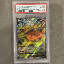 Pokemon SWSH260 2022 FA/Charizard V Ultra-Premium Collection PSA 8 - Image 1