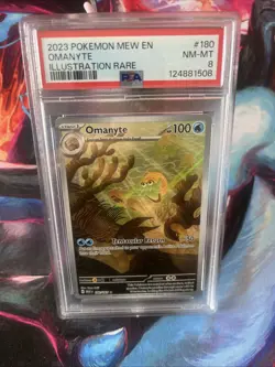 OMANYTE ART RARE 180/165 SV2A 151 JAPANESE US SELLER PSA 8 POKEMON GRADED - Image 3