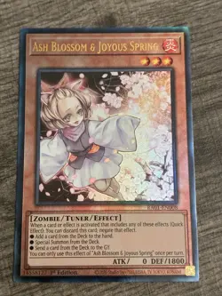 Ash Blossom & Joyous Spring (PUR) RA01-EN008 Prismatic Ultimate Rare 1st Mint NM - Image 1