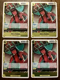 4x Nico Robin OP09-107 (Full Playset) Emperors in the New World Foil English NM - Image 1