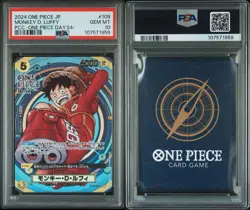 Monkey D. Luffy 2024 Foil PCC One Piece Day 24 Promo OP07-109 SR Japanese PSA 10 - Image 3