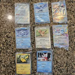 Pokemon 2025 Holiday Calendar Stamped Full Set Of 8 Cards - Individually Sealed - Image 1