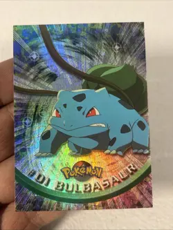 Bulbasaur #01 Topps Black Label Silver Foil Pokemon Card RAINBOW holo Vintage - Image 2