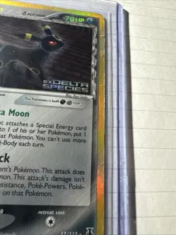 Pokemon TCG Umbreon Delta Species Holo Rare Card 17/113. Damaged - Image 3