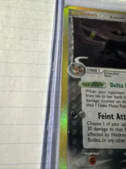 Pokemon TCG Umbreon Delta Species Holo Rare Card 17/113. Damaged - Image 4
