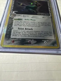 Pokemon TCG Umbreon Delta Species Holo Rare Card 17/113. Damaged - Image 5