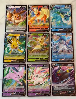 Pokemon Eevee Evolutions V Promo Complete SWSH 9 Card Set Eeveelutions MINT - Image 1