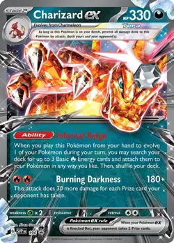 Pokemon Charizard EX -196 (196/296) Scarlet & Violet Black Star Promos NM - Image 1