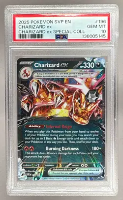 138005145 Charizard ex 2025 Pokemon SV Black Star Promo - SVP EN #196 PSA 10 - Image 1