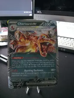Pokemon TCG: Lenticular Charizard EX (JUMBO) SVP 196 Promo Card - Image 1