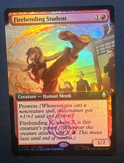 MTG Firebending Student Extended Foil Buy a Box Promo Magic the Gathering TCG - Image 1