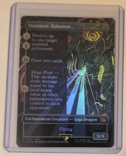 Summon: Bahamut #356 - Foil - Borderless Near Mint, English Final Fantasy MTG - Image 1