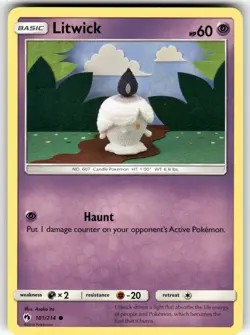 Litwick SM - Lost Thunder Common Pokemon Lightly played - Image 1