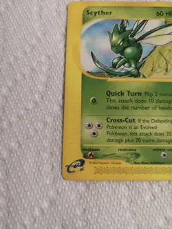 Scyther 57/147 Non Holo Uncommon Pokemon [Aquapolis Set] | Vintage - Image 2