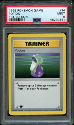 1999 POKEMON BASE SET 1ST EDITION #94 POTION PSA 9 MINT - Image 1