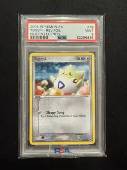 Pokemon Togepi 78/101 Hidden Legends Reverse Holo 2004 PSA 9 - Image 1