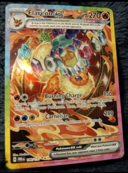 Pokemon TCG Flareon EX SAR 146/131 Prismatic Evolutions Card NM Condition - Image 1