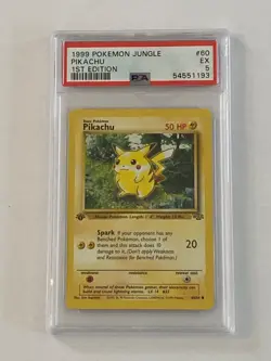 Pokemon 1999 Jungle 1st Edition - Pikachu 60/64 - PSA 5 Excellent! - Image 1