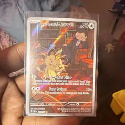 Pokemon Team Rocket's Meowth Illustration Rare Holo 203/182 Sv10 Destined Rivals - Image 1