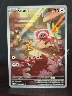 Stufful 154/132 Pokemon TCG Me01 Mega Evolution Base Illustration Rare MINT - Image 2