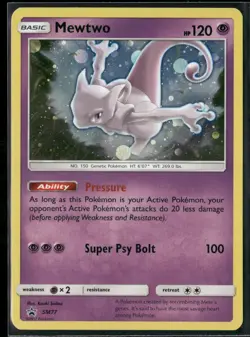 Pokemon - Mewtwo Promo SM77 LP+ SWIRL - Image 1