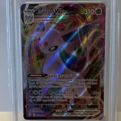 2021 Pokemon Espeon VMAX ultra rare holo 065/203 SWSH07 Evolving Skies PSA 10 - Image 4