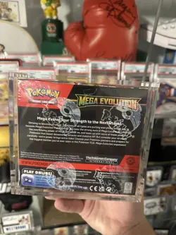 Pokemon TCG Mega Evolution ENHANCED Booster Box FACTORY SEALED with ACRYLIC CASE - Image 2