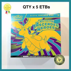 LOT of 5 Pokemon Mega Evolution Ascended Heroes Elite Trainer Box ETB Sealed New - Image 1