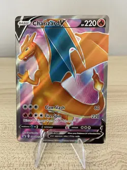 Charizard V SWSH050 SWSH Sword & Shield Promo Cards Pokemon Card Full Art Holo - Image 1