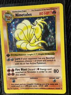 Pokemon Ninetales Shadowless 1st Edition 12/102 Rare Holo Card - Image 2
