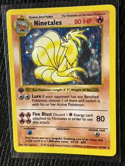 Pokemon Ninetales Shadowless 1st Edition 12/102 Rare Holo Card - Image 5