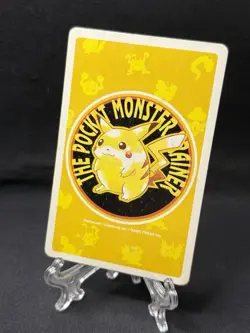 Pokemon Japanese YELLOW Pikachu POKER Playing Card Slowpoke 7 Of Hearts 1998 - Image 2