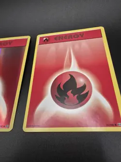 2x Pokemon Fire Energy 92/108 XY Evolution Regular & Reverse Holo Foil Cards Set - Image 3