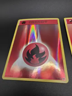 2x Pokemon Fire Energy 92/108 XY Evolution Regular & Reverse Holo Foil Cards Set - Image 4