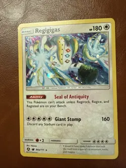 Regigigas 84a/111 Crimson Invasion Pokemon Card Rare Alternative Art Holo LP - Image 1