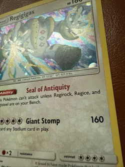Regigigas 84a/111 Crimson Invasion Pokemon Card Rare Alternative Art Holo LP - Image 2