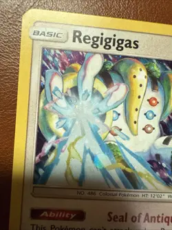 Regigigas 84a/111 Crimson Invasion Pokemon Card Rare Alternative Art Holo LP - Image 3