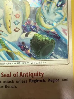 Regigigas 84a/111 Crimson Invasion Pokemon Card Rare Alternative Art Holo LP - Image 4