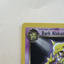 Dark Alakazam 18/82 Rocket Unlimited Rare Non-Holo Pokemon Card Vintage WOTC LP - Image 2