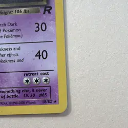 Dark Alakazam 18/82 Rocket Unlimited Rare Non-Holo Pokemon Card Vintage WOTC LP - Image 4