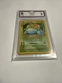 Pokemon TCG Venusaur Base Set Holo Unlimited Rare Card 15/102 1999 (MGC 5) - Image 3