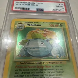 Pokemon TCG Venusaur Base Set Holo Rare Card 15/102 PSA 8 Unlimited - Image 2