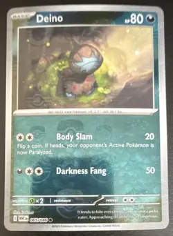 Pokemon Deino (Master Ball Reverse Holo) Sv: White Flare 065/086 2025 - Image 1