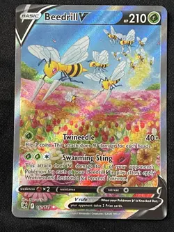 Pokemon TCG Beedrill V 161/189 Astral Radiance 210 HP Ultra Rare Holo English - Image 1