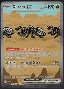 Pokemon TCG - Durant ex 236/191 Illustration Rare Holo Sv08: Surging Sparks NM - Image 1