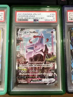 PSA 10 2021 Pokemon Japanese Espeon VMAX 189/S-P Alt Art Eevee Heroes Promo - Image 1