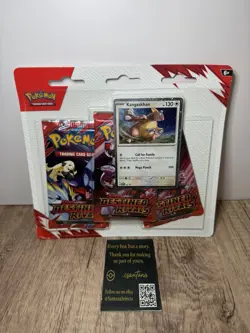 Pokemon Scarlet & Violet Destined Rivals 3-Pack Blister Kangaskhan Sealed - Image 1